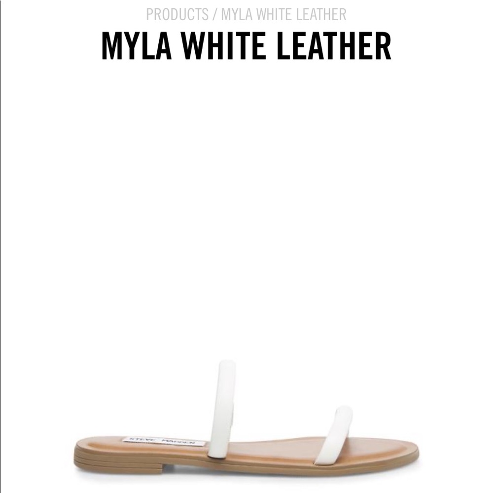NWT Steve Madden Myla white sandal size 6